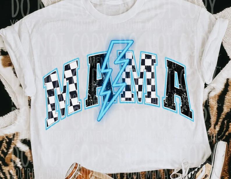 Mama Neon Blue