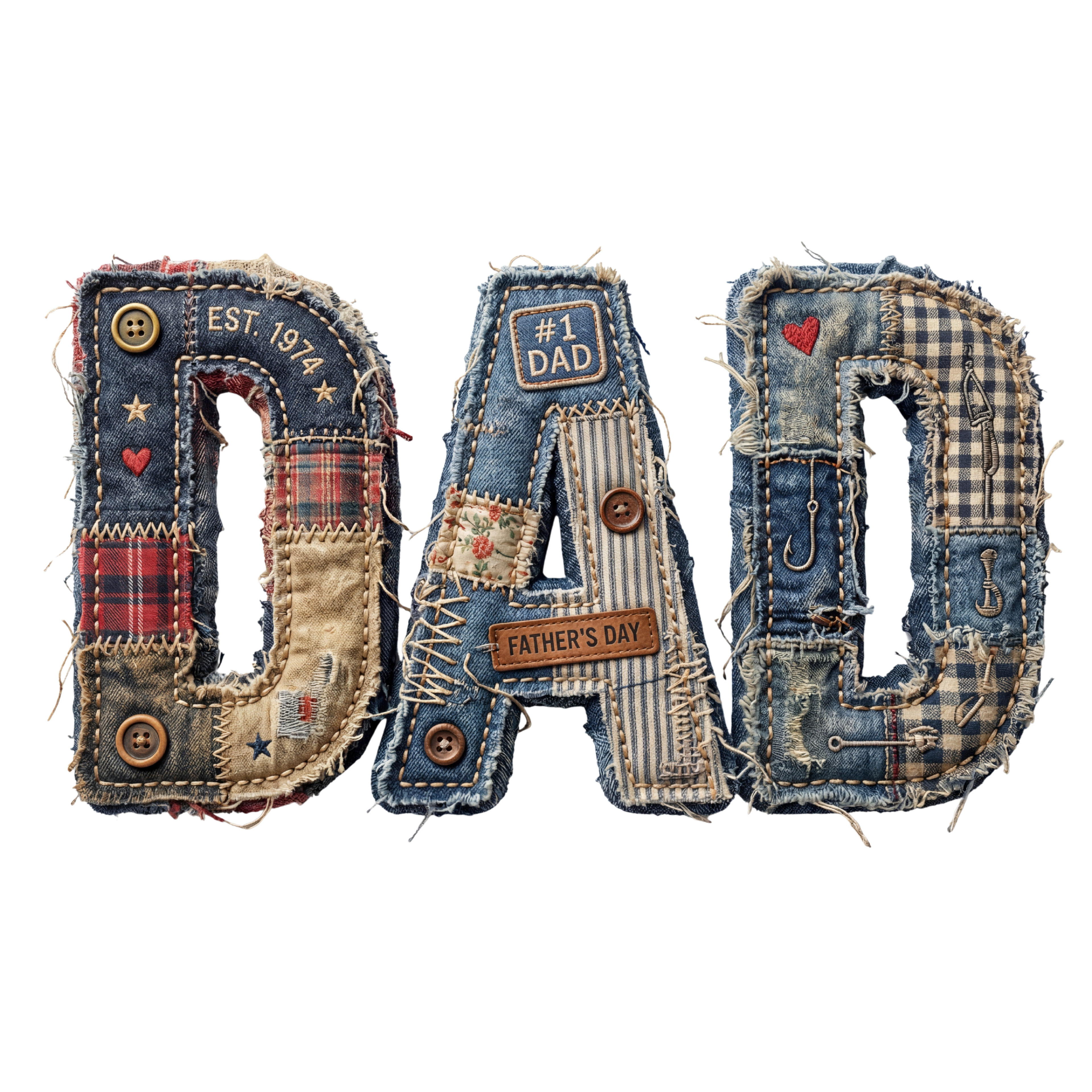 ($12T) Dad Jean Patch