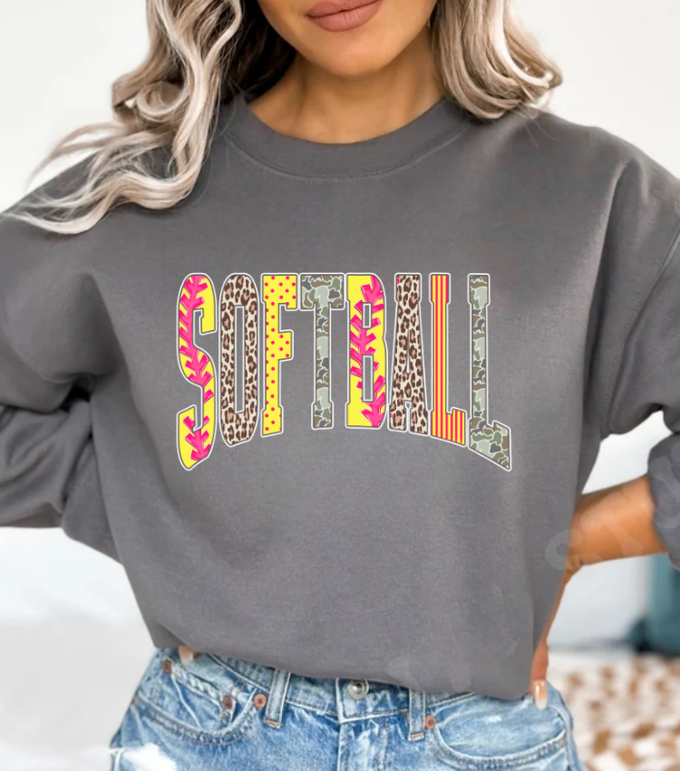 Softball (Pink and Yellow Print)