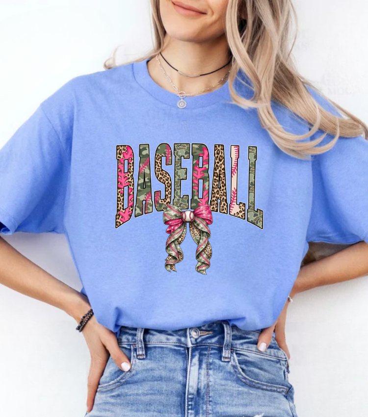 Baseball Pink Camo Ribbon