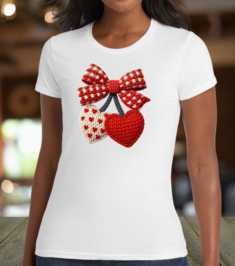 Knit Cherry Hearts
