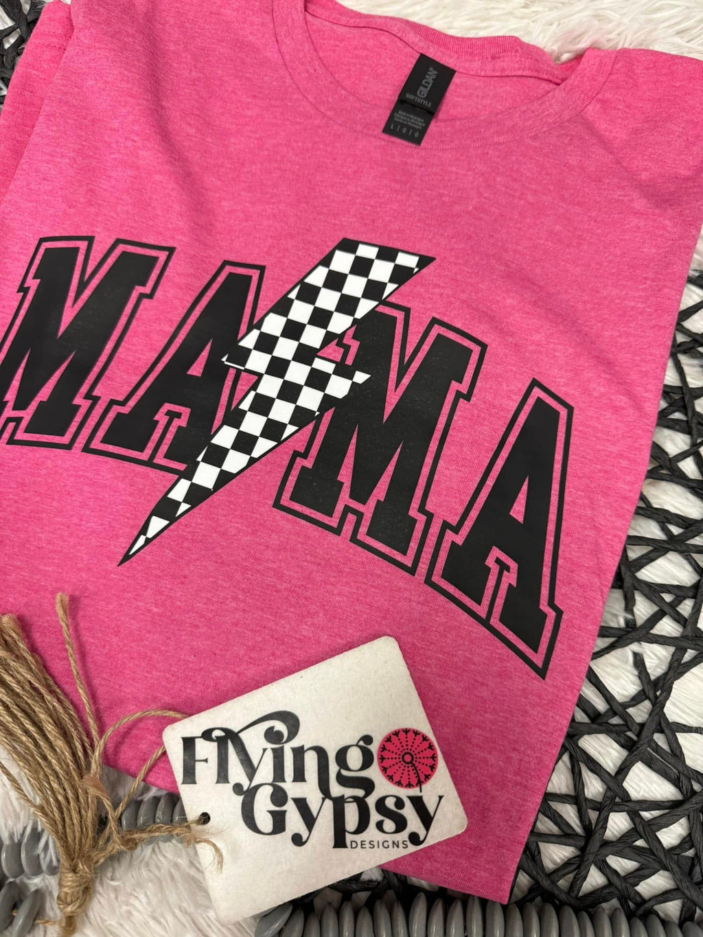 Mama B&W Checked