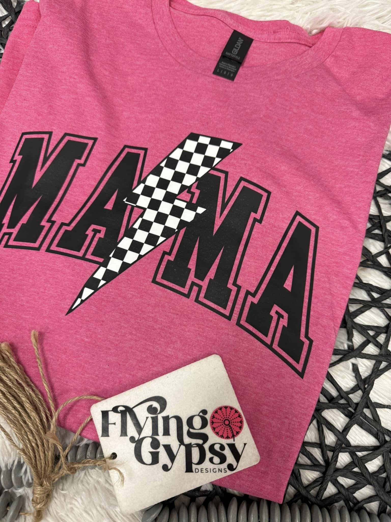 Mama B&W Checked
