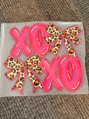 Leopard Bow XOXO