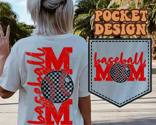 Baseball Mom Red