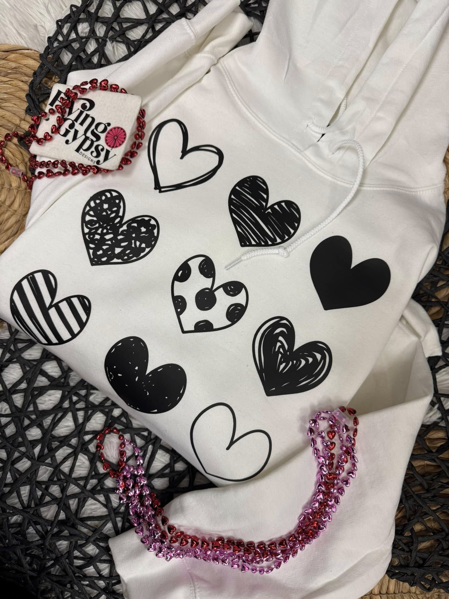 Black Valentine Hearts