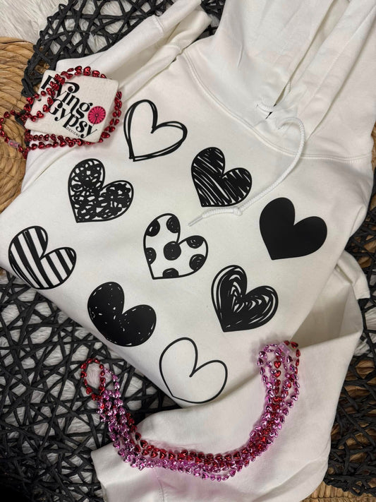 Black Valentine Hearts