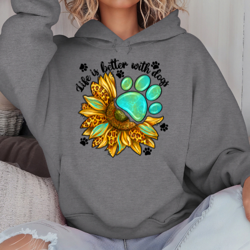 Life is Better With Dogs Sunflower