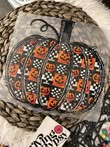 Checkered Pumpkin with Faces