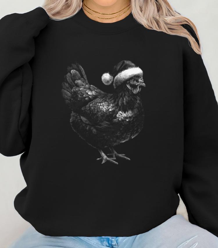 Vintage Retro Santa Chicken