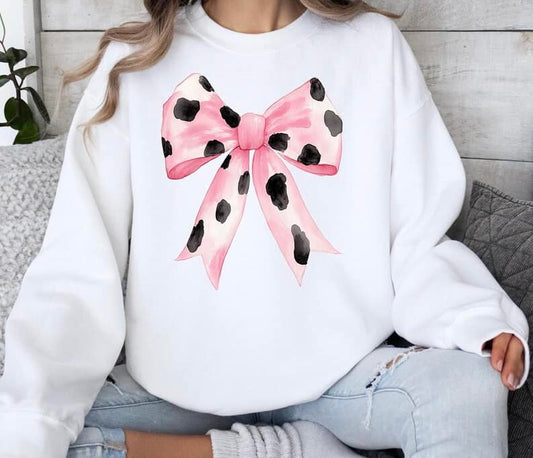 Pink Cow Bow